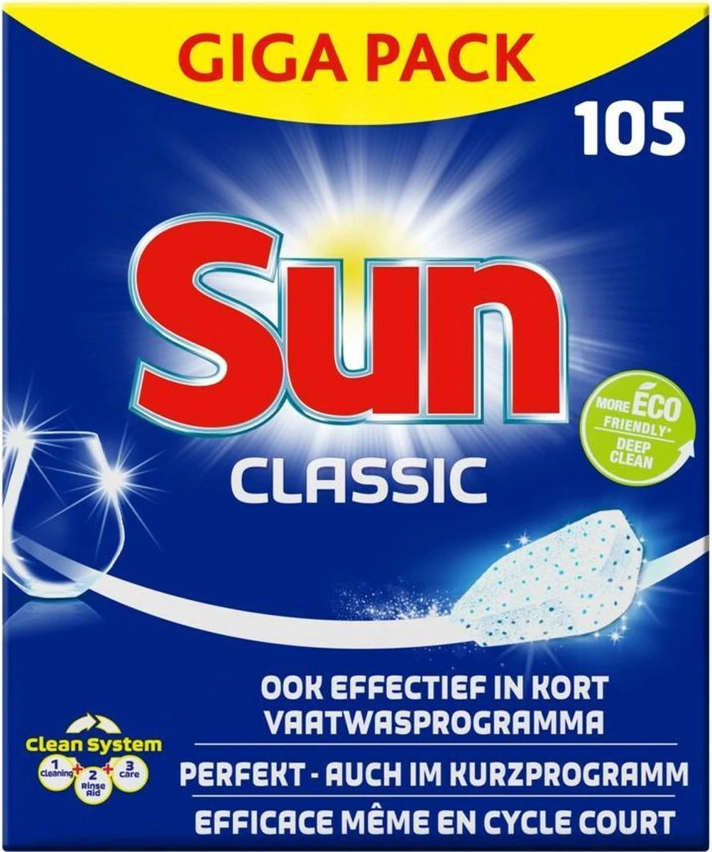 SUNĀ® Sun Vaatwastabletten Classic - 105 Stuks - Voordeelverpakking - Afbeelding 7
