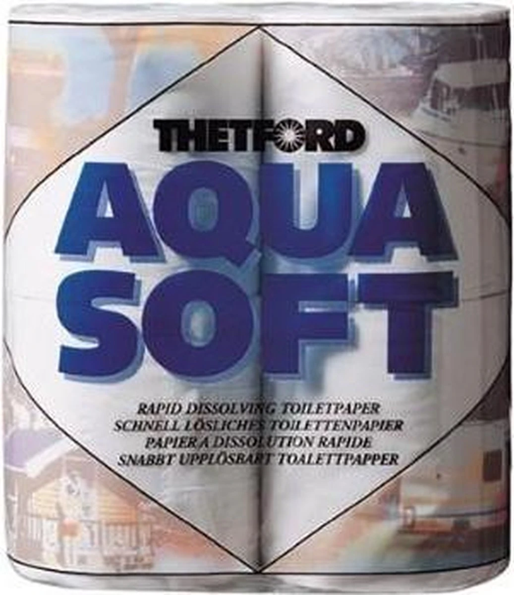Thetford Aqua Soft Toiletpapier - 4 Rollen - Afbeelding 4