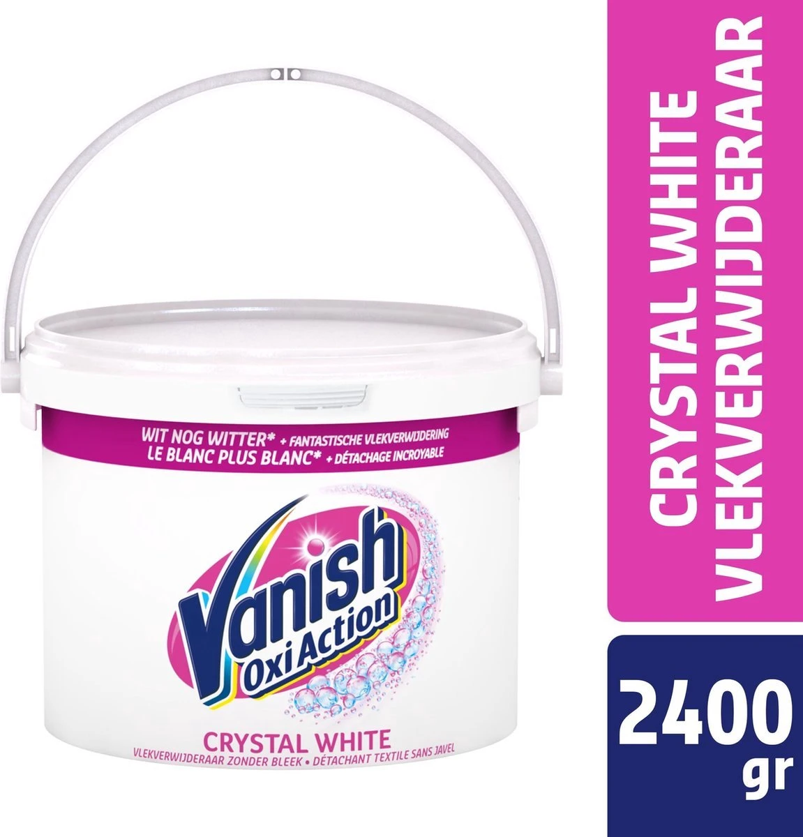 Vanish Oxi Action Crystal White Base Poeder - Voor Witte Was - 2,4 Kg - Afbeelding 9