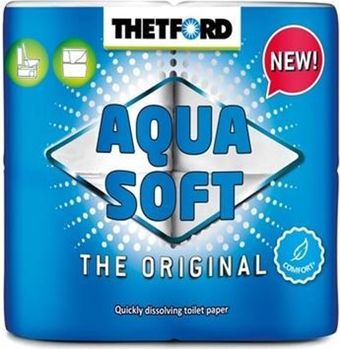 Thetford Aqua Soft Toiletpapier - 4 Rollen - Afbeelding 3