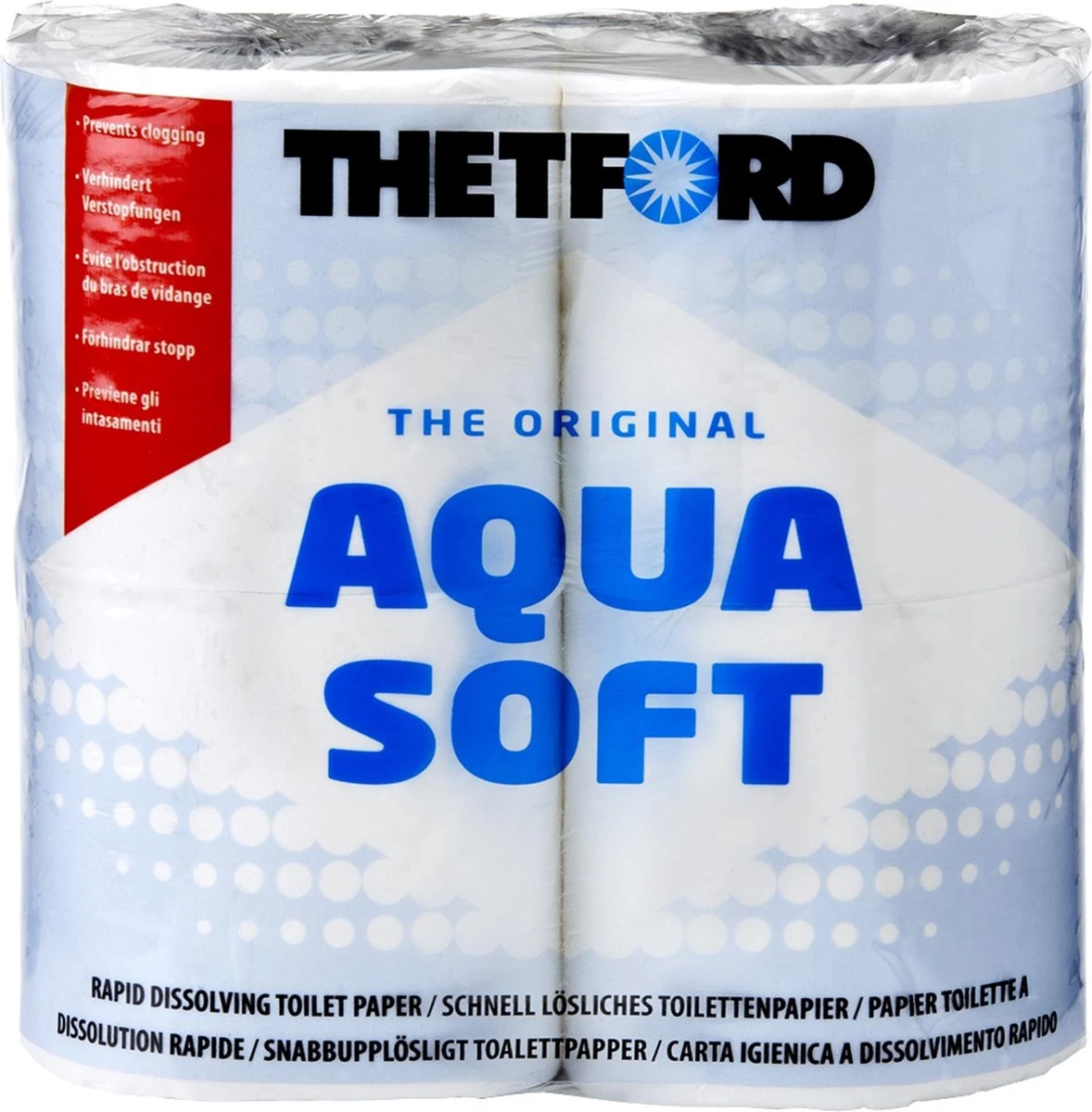 Thetford Aqua Soft Toiletpapier - 4 Rollen - Afbeelding 2