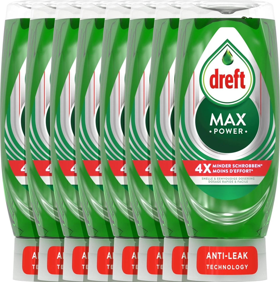 Dreft MaxPower - Vloeibaar Afwasmiddel - Voordeelverpakking 8 X 450 Ml