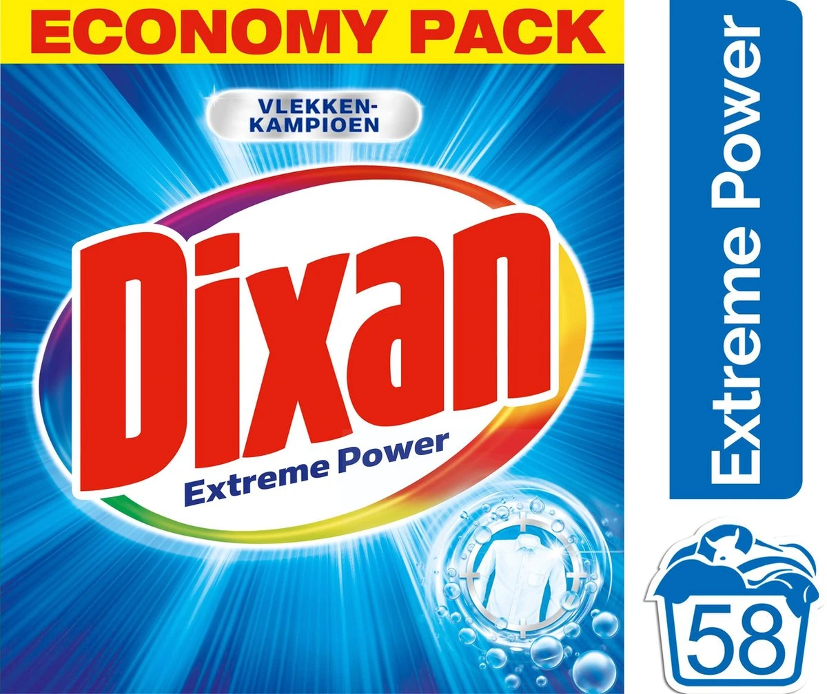 Dixan Extreme Power Waspoeder - Poeder Wasmiddel - 58 Wasbeurten