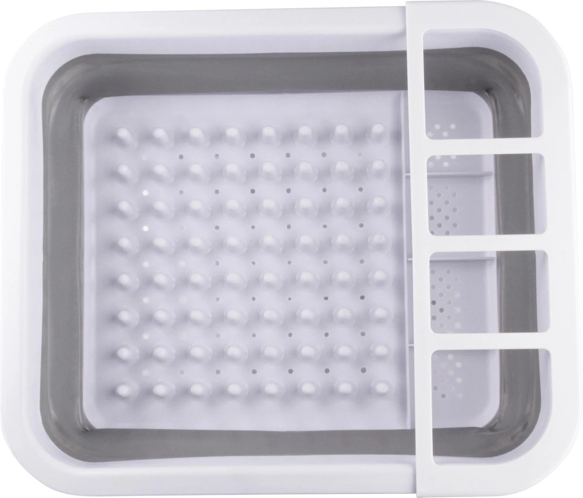 Merkloos Afdruiprek Voor Afwas - Afwasrek - Opvouwbaar - Inklapbaar - Compact - Vaatwasrek Met Bestekrekje - Afbeelding 7