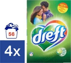 Dreft Waspoeder Regular - 4 X 980 G (56 Wasbeurten)