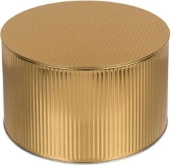 Out Of The Blue Opslagbox/voorraadblik Met Klik-deksel In De Kleur Geel Goud Van Tin-metaal Met Formaat 17 X 10.3 Cm - Keuken/huis Opslag Blikken