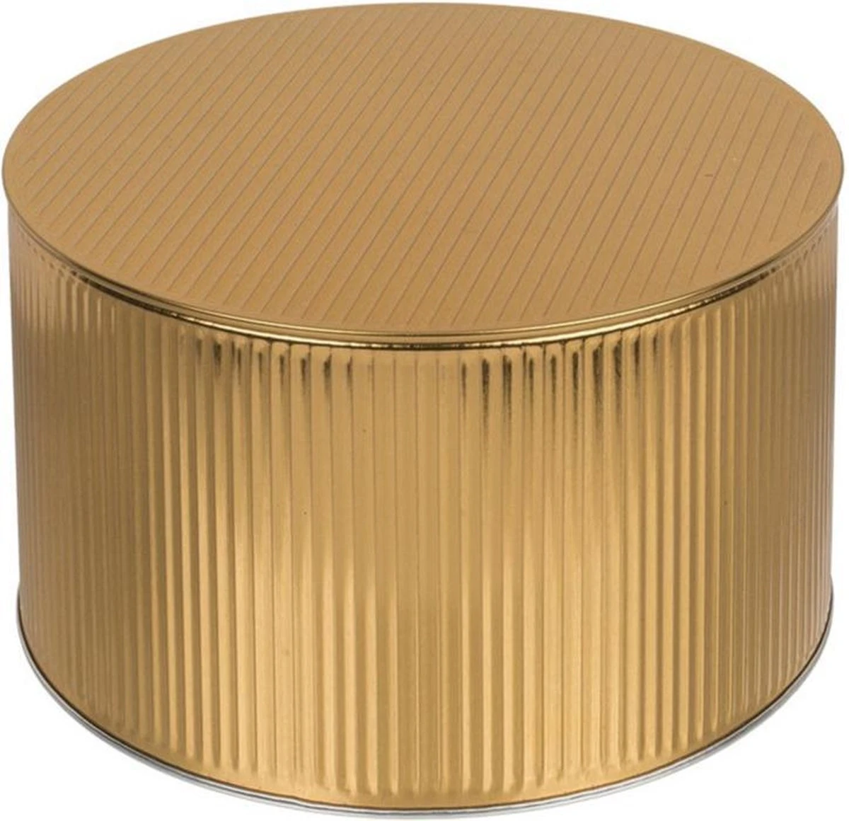 Out Of The Blue Opslagbox/voorraadblik Met Klik-deksel In De Kleur Geel Goud Van Tin-metaal Met Formaat 17 X 10.3 Cm - Keuken/huis Opslag Blikken