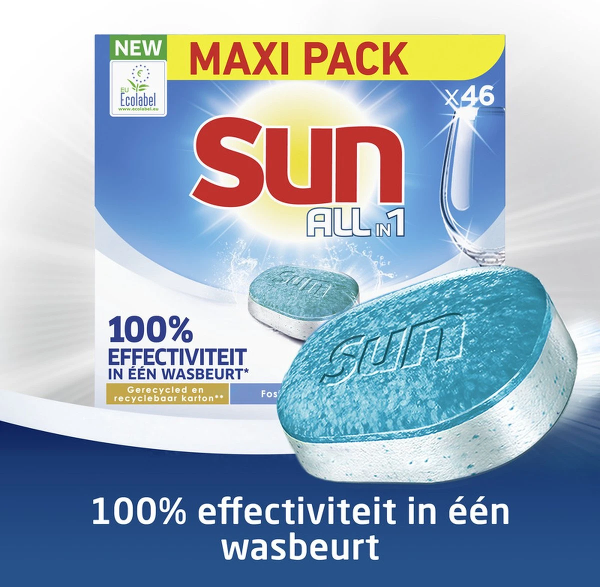 SUN® Sun All-in 1 Normaal Vaatwastabletten - 276 Tabletten - Voordeelverpakking - Afbeelding 5