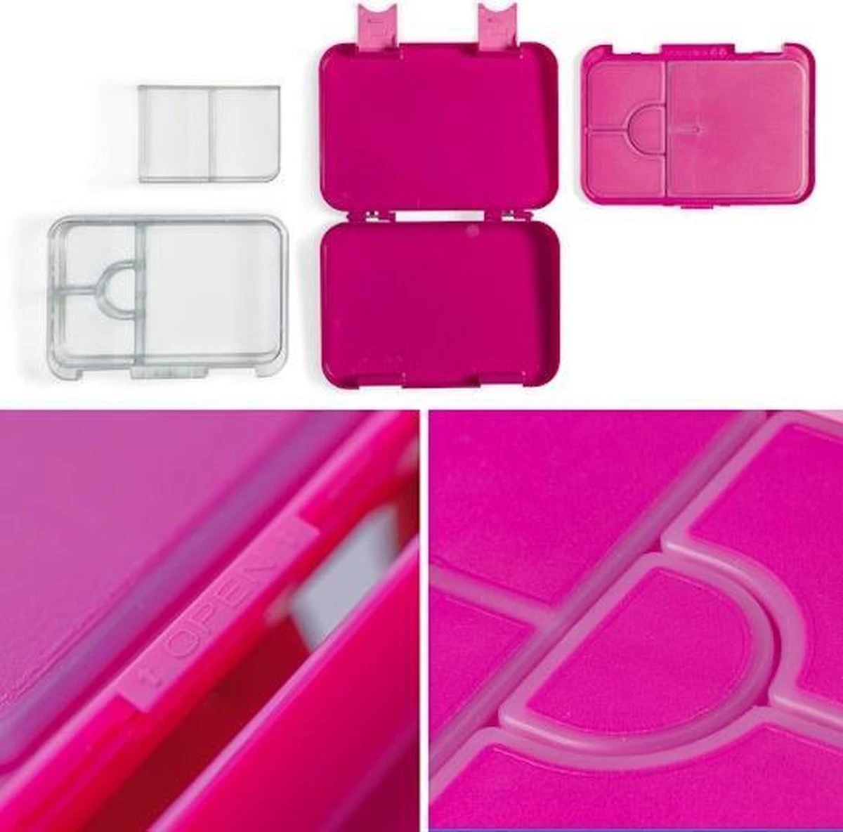 Schmatzfatz Junior Lunchbox 6 Vakken 21,3 X 15 X 4,5 Cm (BxHxD) - Afbeelding 2