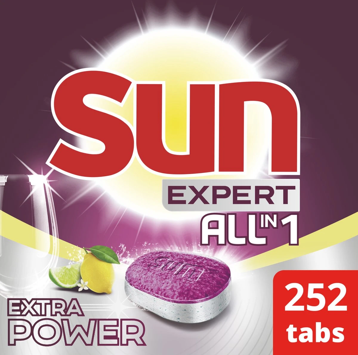 SUN® Sun Tabs Extra Power Citroen - Vaatwastabletten - 6 X 42ST