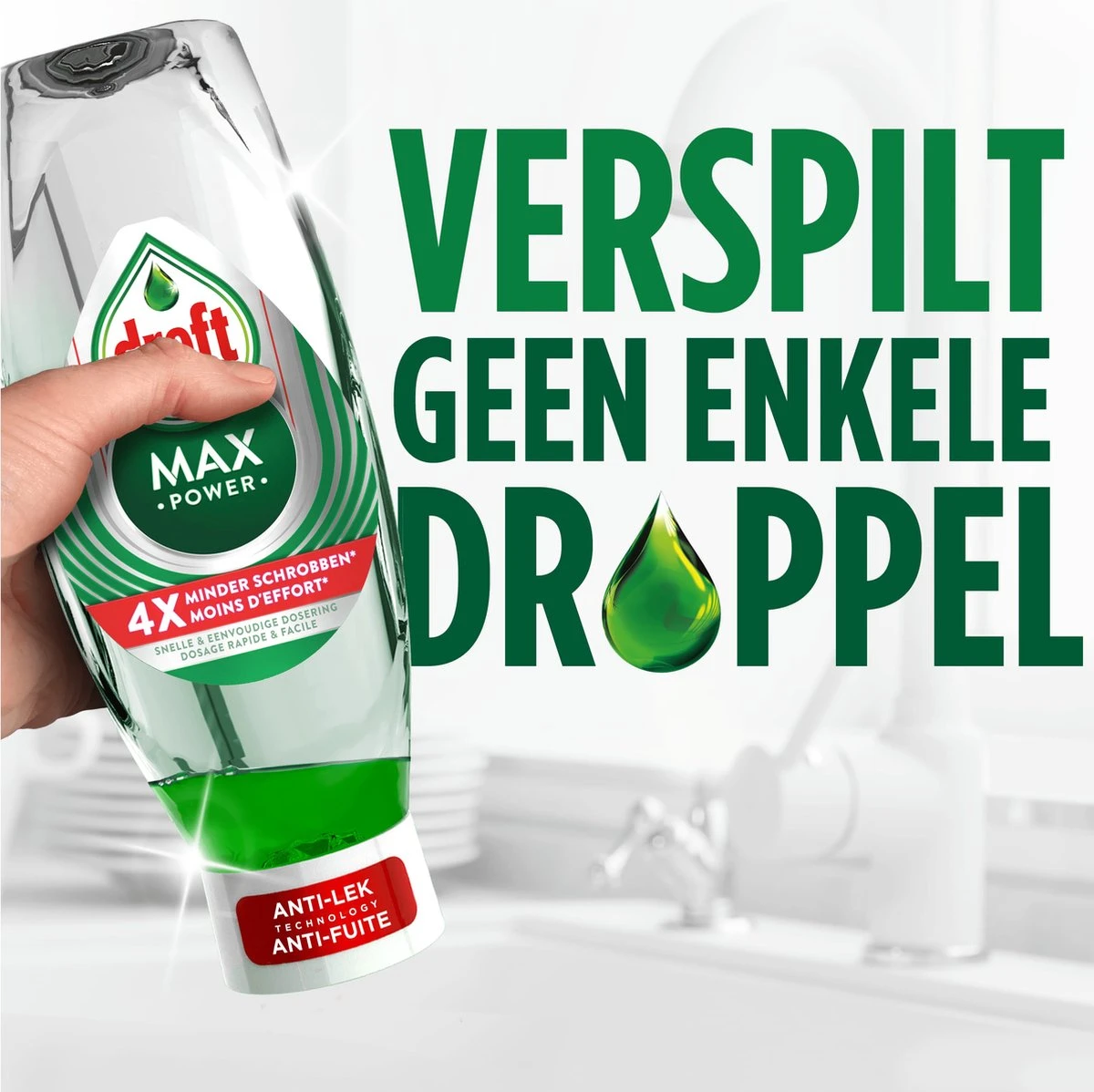 Dreft MaxPower - Vloeibaar Afwasmiddel - Voordeelverpakking 8 X 450 Ml - Afbeelding 6