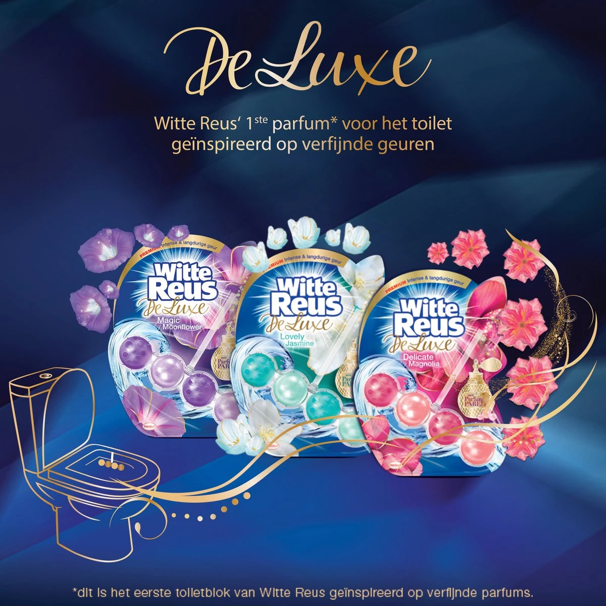 Witte Reus DeLuxe Toiletblok - Magic Moonflower - WC Blokjes Voordeelverpakking - 10 Stuks - Afbeelding 4