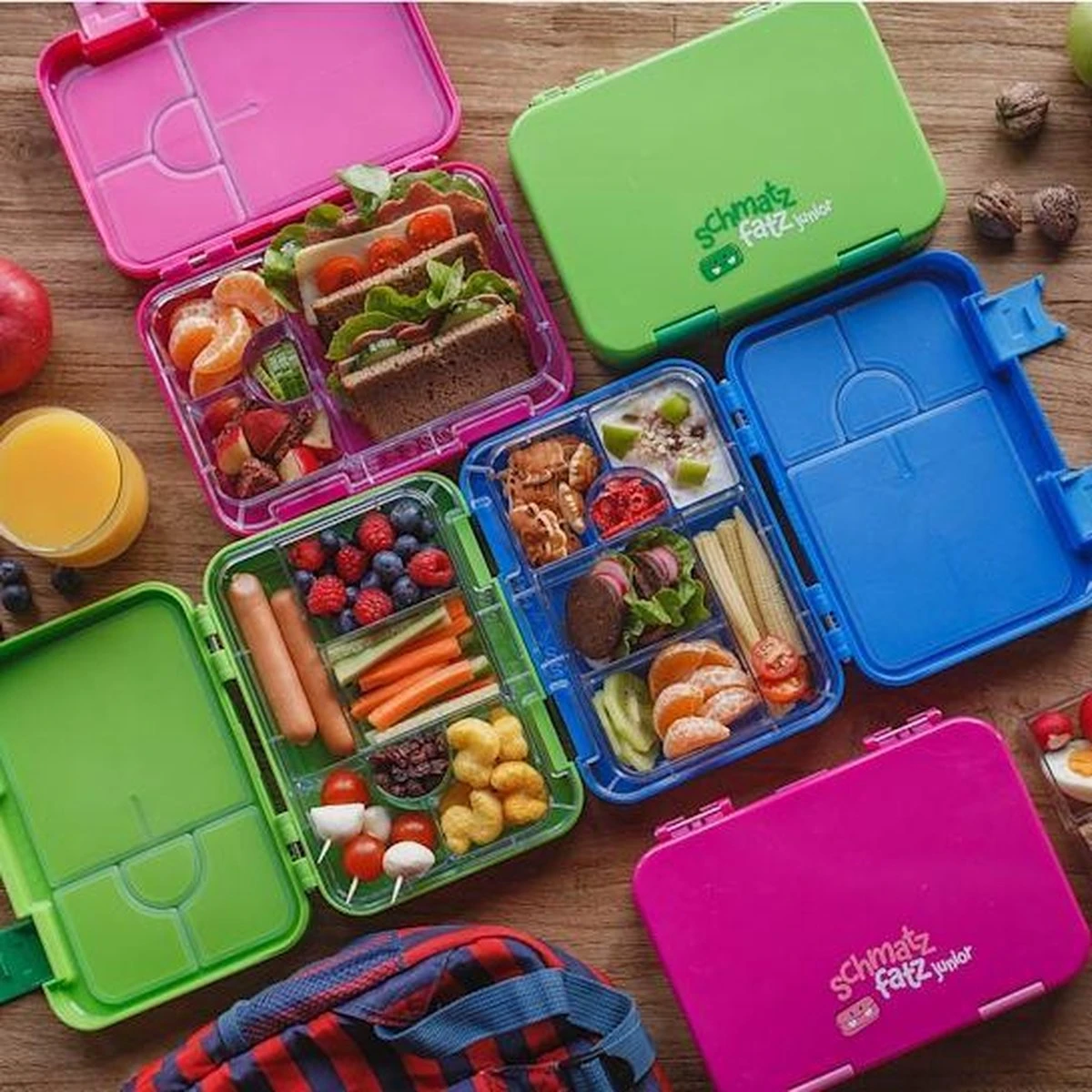 Schmatzfatz Junior Lunchbox 6 Vakken 21,3 X 15 X 4,5 Cm (BxHxD) - Afbeelding 4