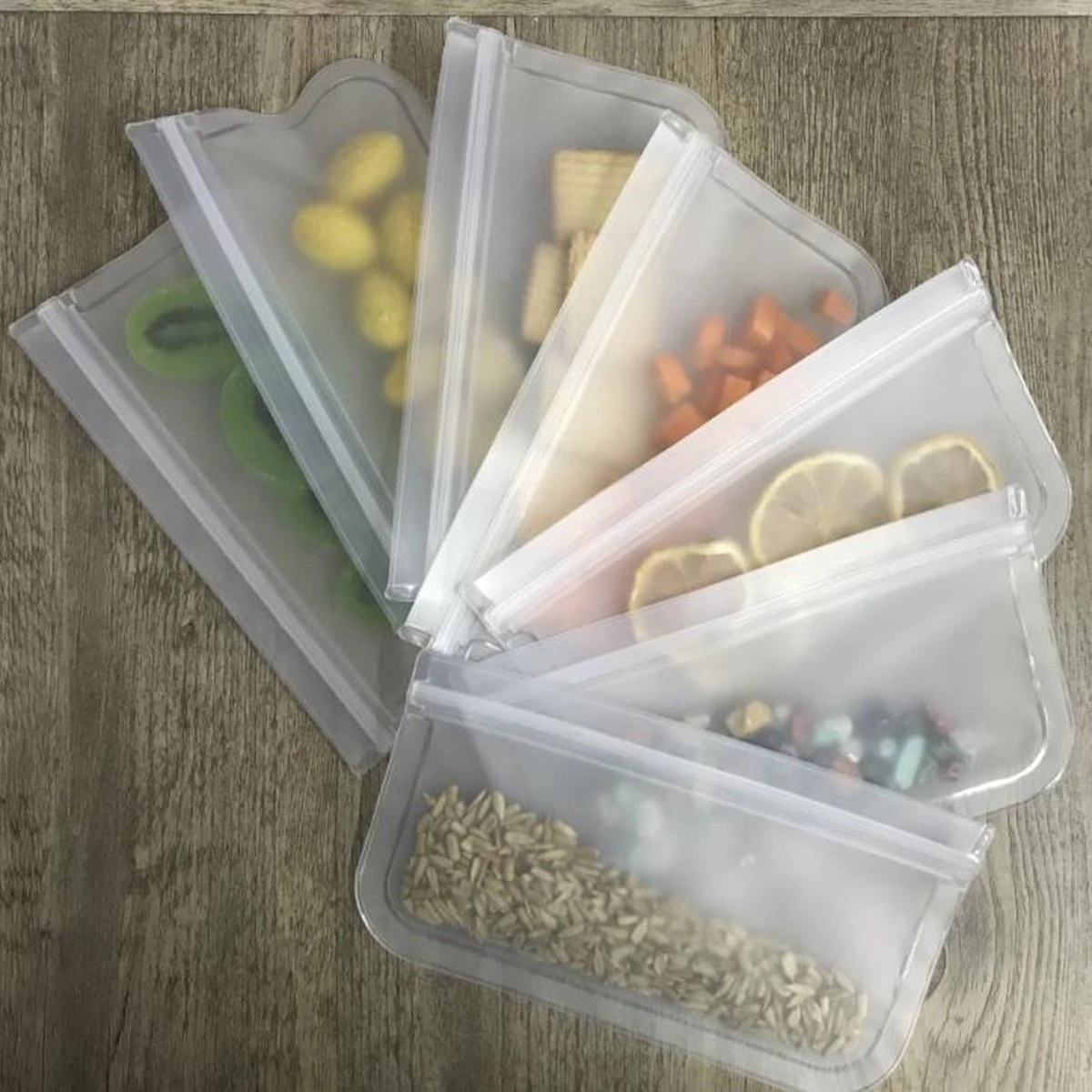 Siliconen Vershoudzakken | Diepvrieszakken | Set Van 10 | Duurzaam | Herbruikbaar Boterhamzakje | Mealprep - Afbeelding 6