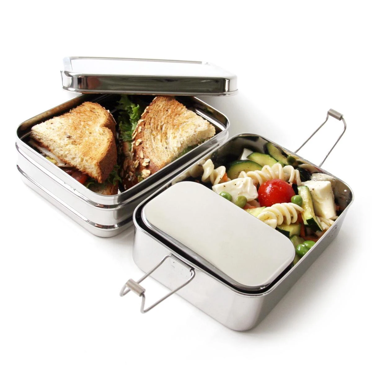 Eco Lunchbox - RVS - 3 Bakjes In 1 - Afbeelding 4