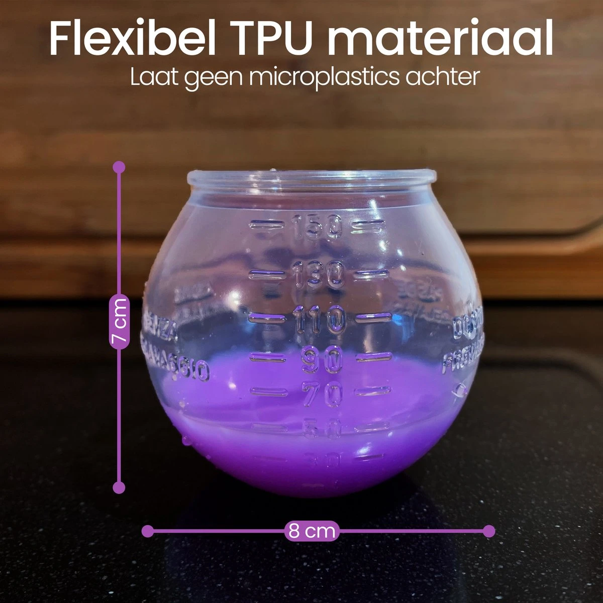 BluGo Doseerbol 2 Stuks - Wasbollen - Doseerdop - Drogerballen - Wasballen - Wasmiddel - Herbruikbaar - Maataanduiding - 150ml - Afbeelding 2