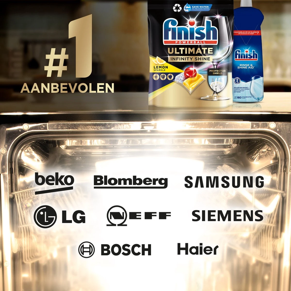 Finish Ultimate Infinity Shine Citroen Vaatwastabletten - 160 Capsules - Afbeelding 8