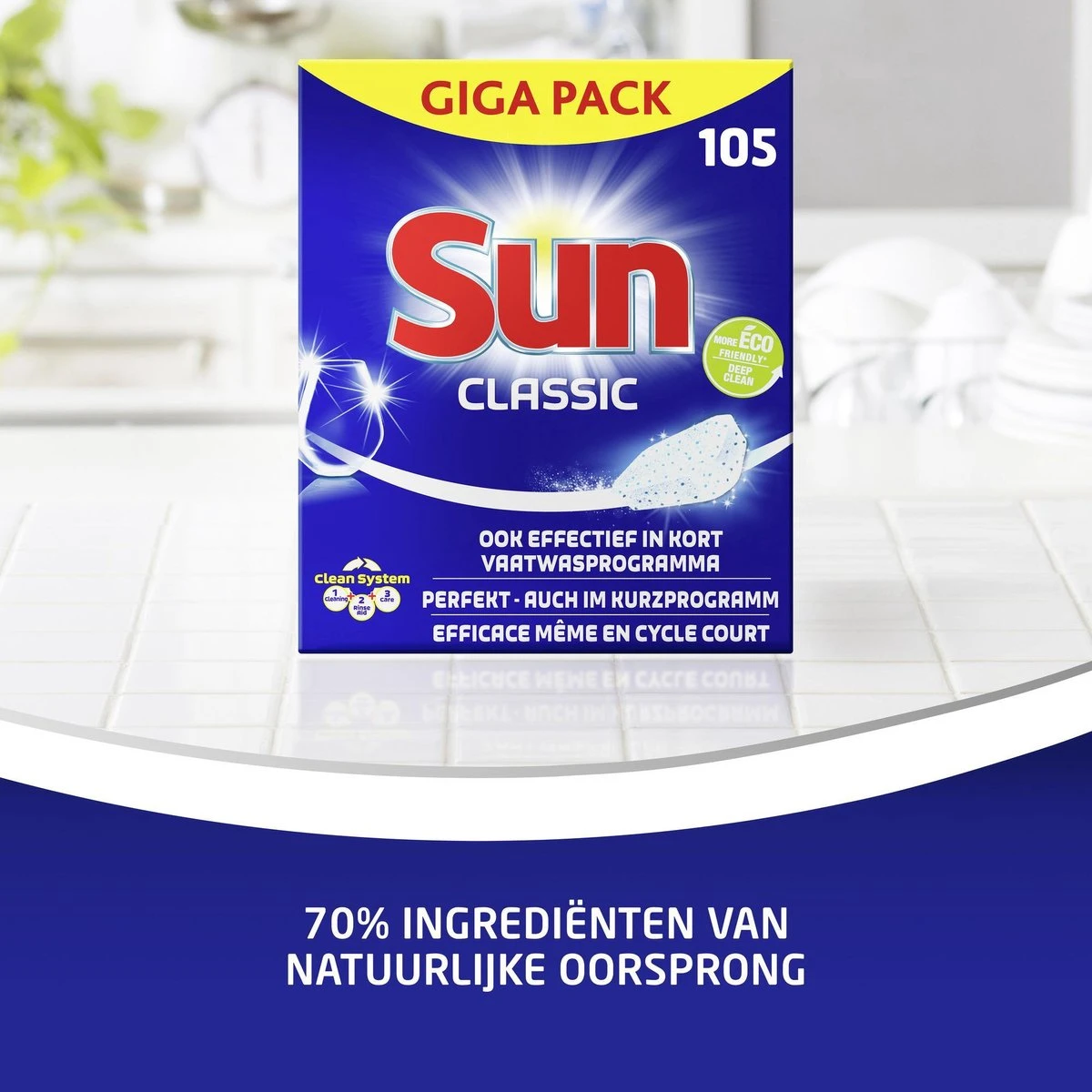 SUNĀ® Sun Vaatwastabletten Classic - 105 Stuks - Voordeelverpakking - Afbeelding 9