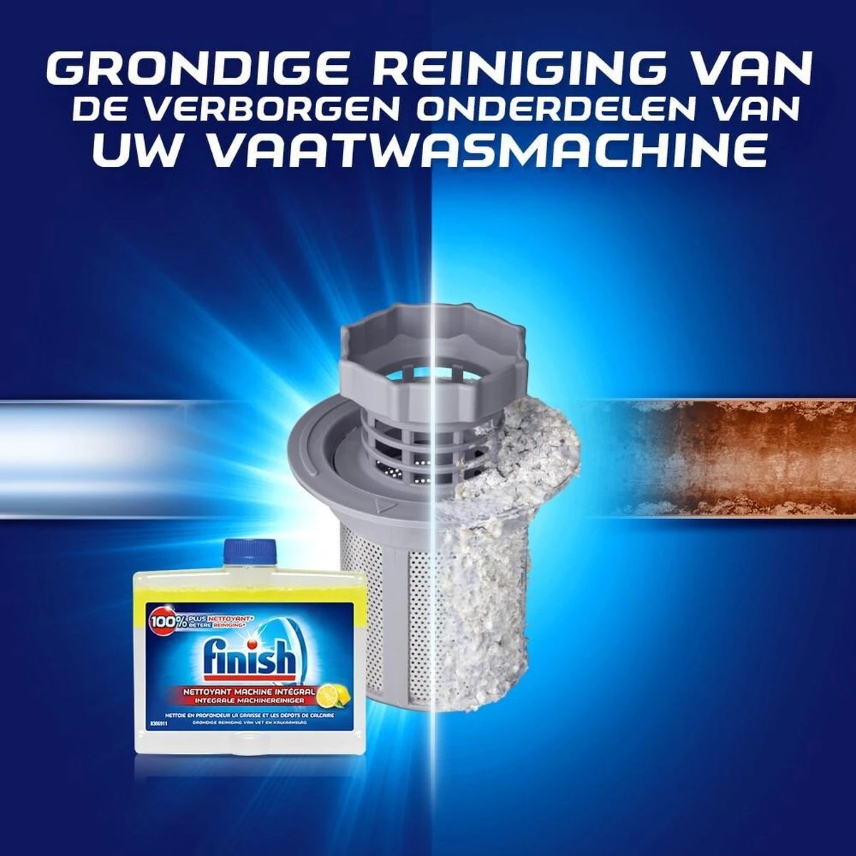 Finish Integrale Machinereiniger Citroen Vaatwasser - 4x 250 ML - Voordeelpak - Afbeelding 2