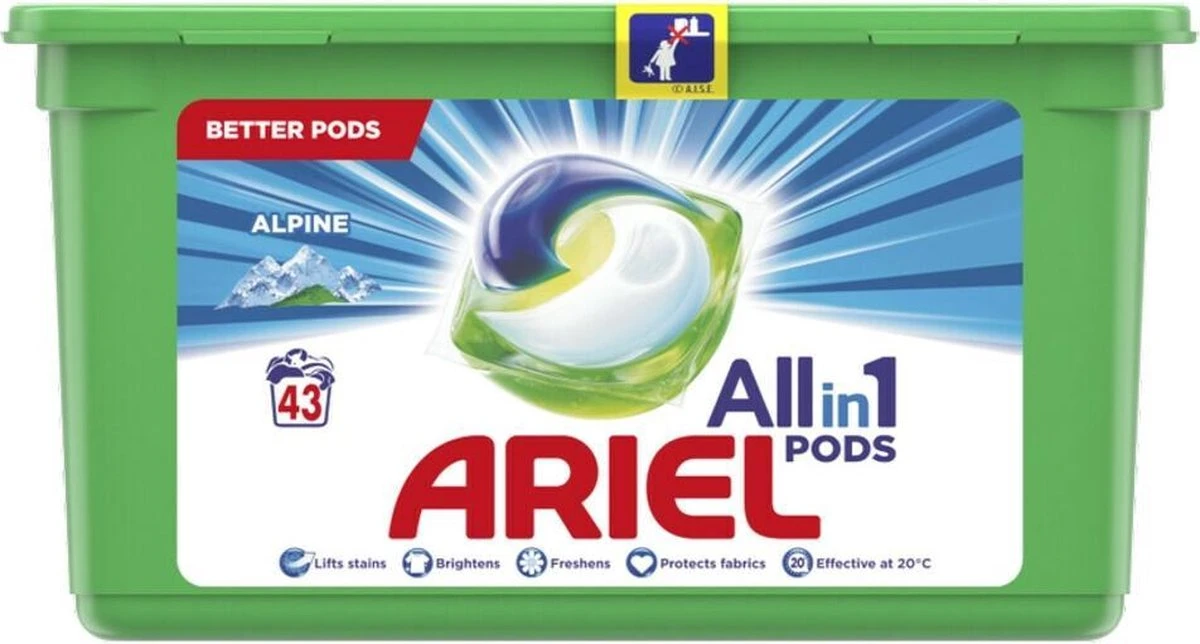 Ariel All In 1 Wasmiddel Pods Alpine - 3x43 Wasbeurten - Voordeelverpakking - Afbeelding 14