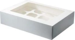 Brandnewcake Cupcake Doosje 12 Wit (incl. Tray Met Venster) 3st.