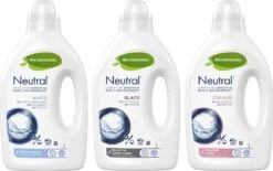 Neutral Neutral Wasmiddel Pakket Parfumvrij En Hypoallergeen Wit + Zwart + Kleur Zorgt Voor De Gevoelige Huid én Voor Het Milieu (1+1+1) X 20 Wasbeurten