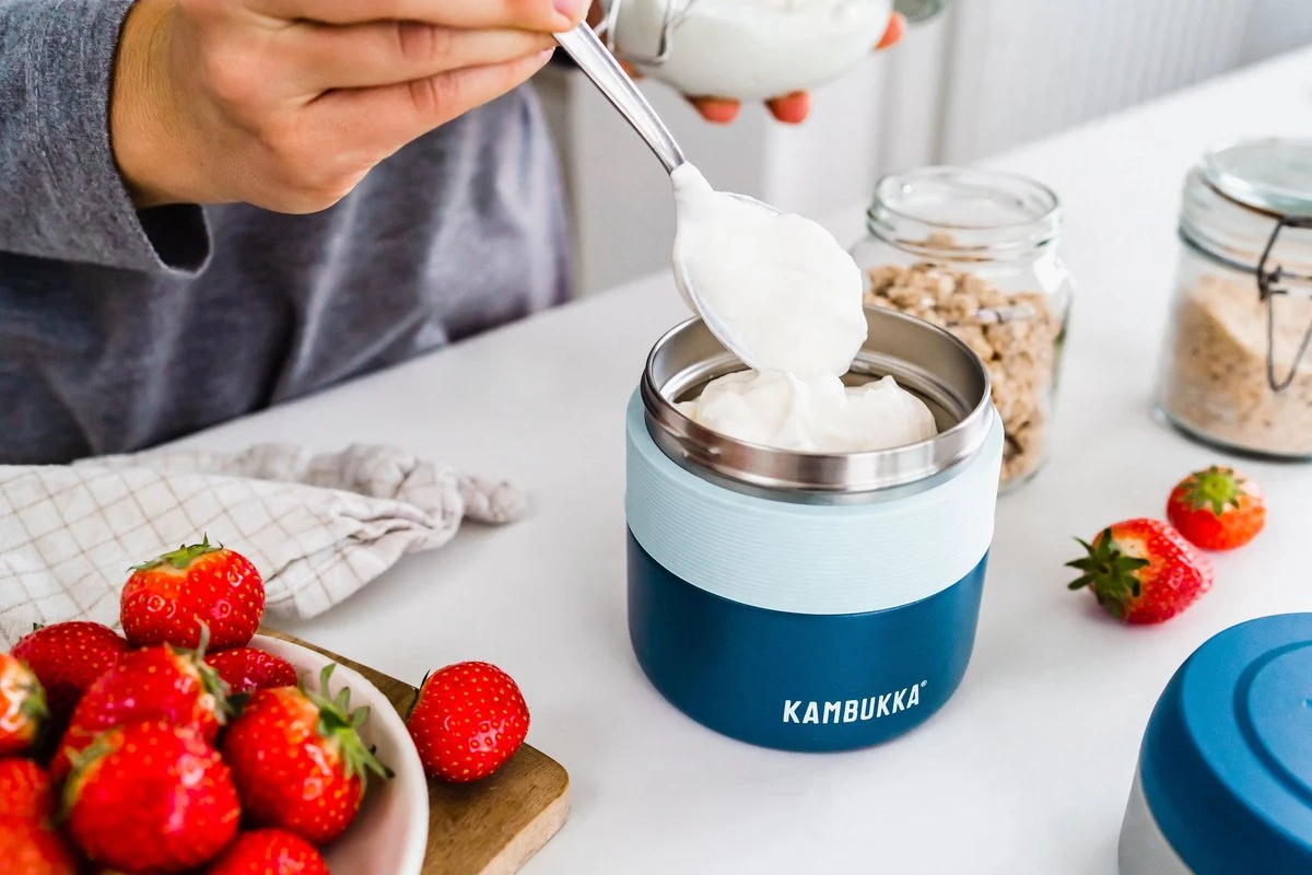 Kambukka Bora - Lunchbox - 400 Ml - Voedselcontainer Houdt 6 Uur Warm & 100 % Lekvrij - Deep Teal - Afbeelding 4