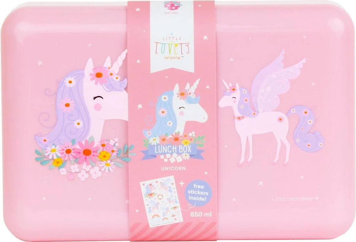 Broodtrommel / Lunch Box: Eenhoorn | A Little Lovely Company - Afbeelding 6