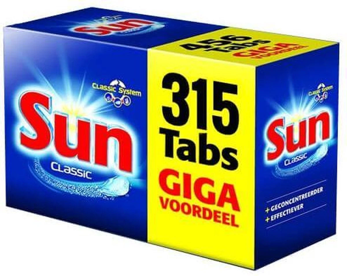 SUN® Sun Vaatwastabletten - Classic - 315 Tabletten