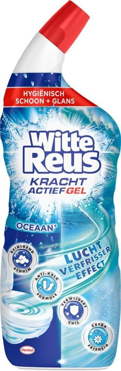 Witte Reus Toiletreiniger - Kracht Actief Gel Oceaan - Voordeelverpakking 10 X 700ml - Afbeelding 3