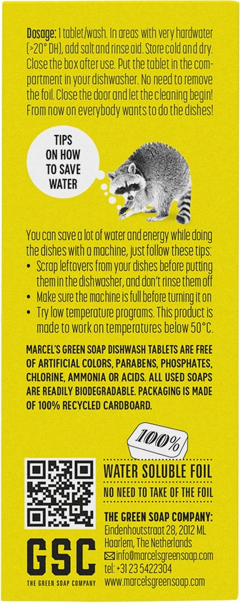 Marcel's Green Soap Vaatwastabletten Grapefruit & Limoen - 25 Stuks - Afbeelding 5