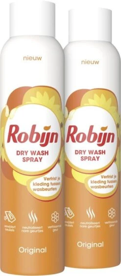 Robijn Original Dry Wash Spray - 2 X 200 Ml - Voordeelverpakking