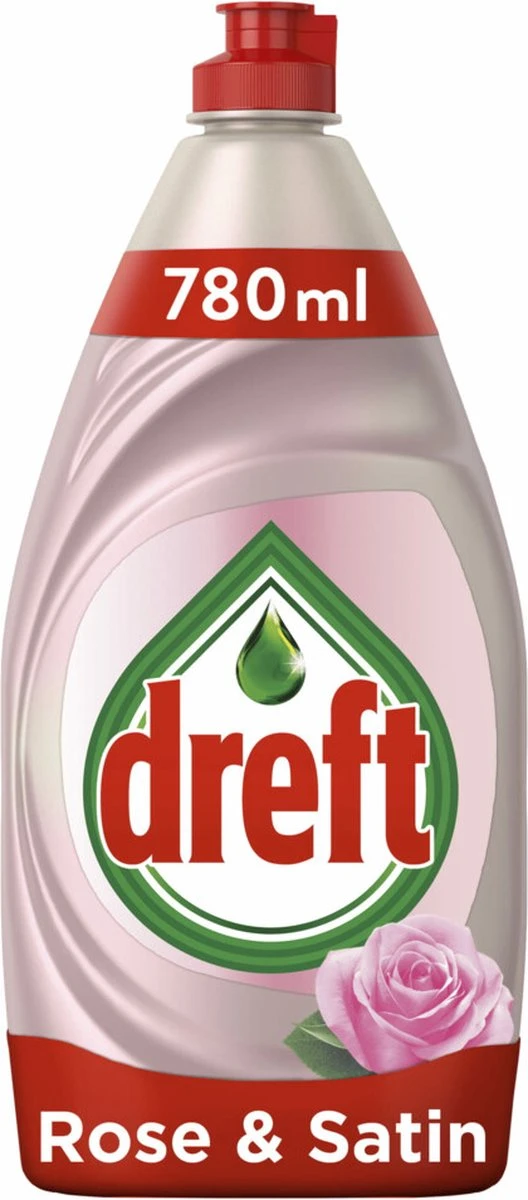 Dreft Clean & Care Rose & Satin Afwasmiddel - 8x780ml - Voordeelverpakking - Afbeelding 8