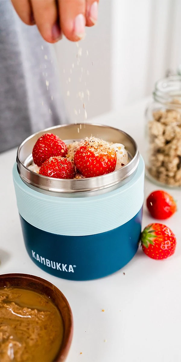 Kambukka Bora - Lunchbox - 400 Ml - Voedselcontainer Houdt 6 Uur Warm & 100 % Lekvrij - Deep Teal - Afbeelding 7