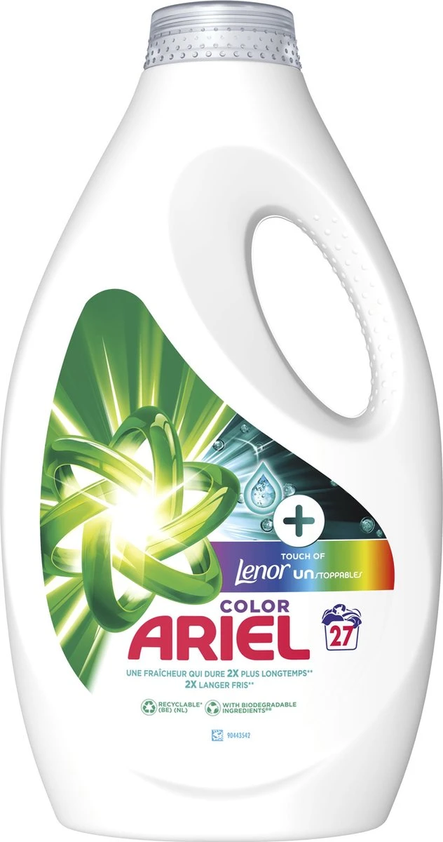 Ariel Vloeibaar Wasmiddel + Touch Van Lenor Unstoppables - 5 X 27 Wasbeurten - Voordeelverpakking - Afbeelding 3