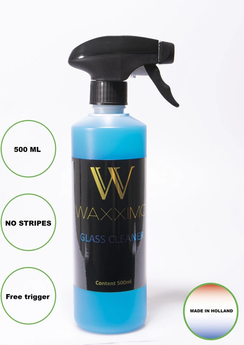 Waxximo COMBIDEAL Glasreiniger Spray + 2 Glasdoeken - Auto Ruiten Reinigen - Ramen Reiniger - Streeploze Ramen - Ruitendoek - Glansdoek - Afbeelding 5
