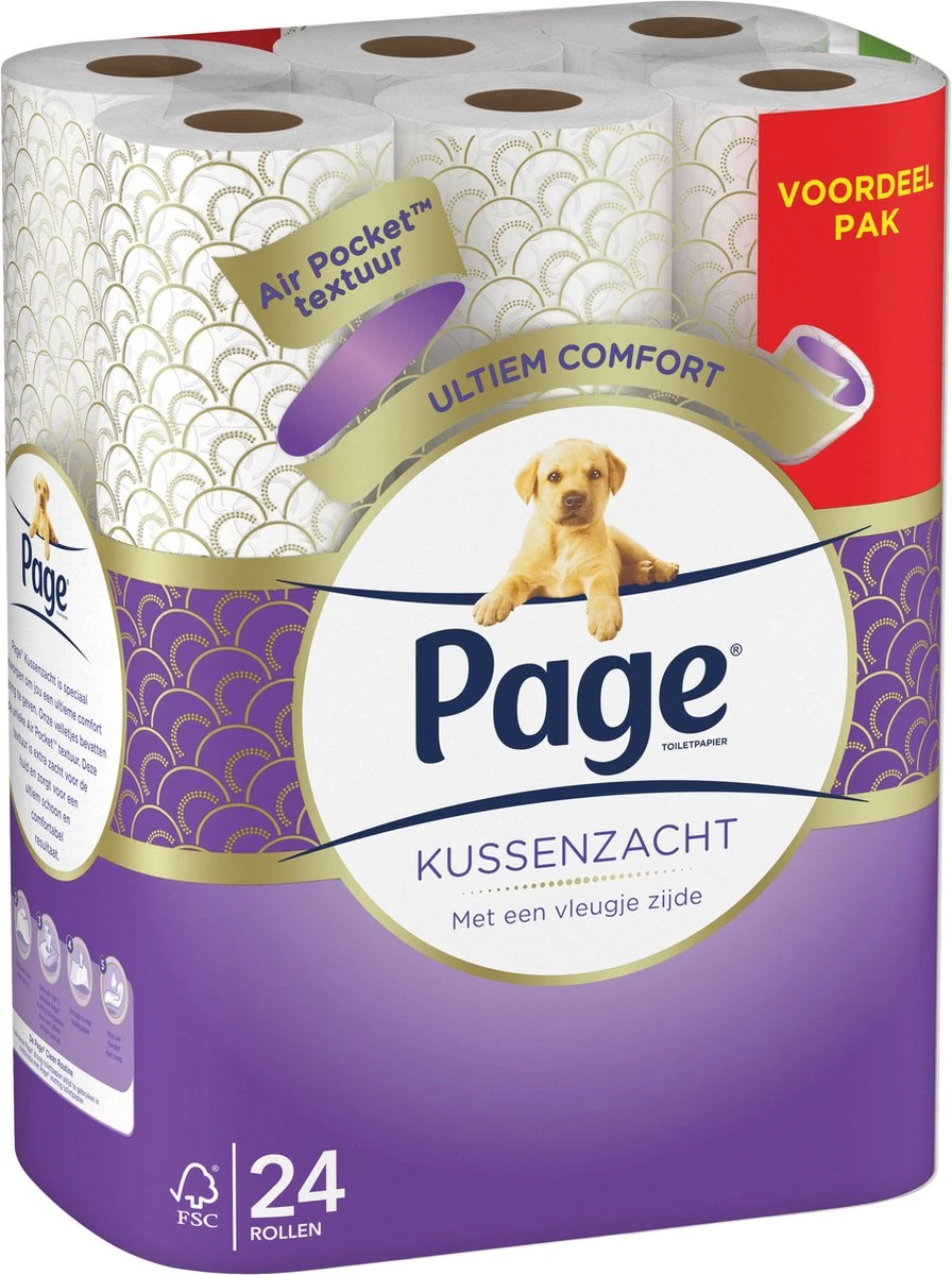 Page Toiletpapier - Kussenzacht Wc Papier - Voordeelverpakking - 24 Rollen - Afbeelding 6